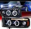 SPEC-D® Halo LED Projector Headlights (Glossy Black) - 94-01 Dodge Ram 2500 / 3500 Pickup