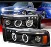 SPEC-D® Halo LED Projector Headlights (Black) - 94-01 Dodge Ram 2500 / 3500 Pickup