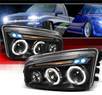 SPEC-D® Halo LED Projector Headlights (Black) - 06-10 Dodge Charger