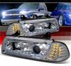 SPEC-D® DRL LED Projector Headlights - 92-99 BMW M3 E36 2dr
