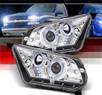 SPEC-D® Halo LED Projector Headlights (Chrome) - 10-12 Ford Mustang (w/o Stock HID)