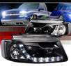 SPEC-D® DRL LED Projector Headlights (Black) - 97-00 VW Volkswagen Passat