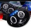 SPEC-D® Halo LED Projector Headlights (Glossy Black) - 02-03 Subaru Impreza