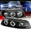 SPEC-D® Halo Projector Headlights (Black) - 99-01 Audi A4 with 1 Piece Headlight