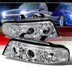 SPEC-D® Halo Projector Headlights - 99-01 Audi A4 with 1 Piece Headlight