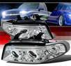 SPEC-D® Halo Projector Headlights - 96-99 Audi A4 with 2 piece headlight