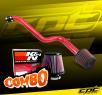 K&N® Air Filter + CPT® Cold Air Intake System (Red) - 98-02 Honda Accord 2.3L 4cyl