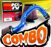 K&N® Air Filter + CPT® Cold Air Intake System (Blue) - 02-03 Acura TL 3.2 Type-S 3.2L V6 (AT)
