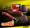 K&N® Air Filter + CPT® Cold Air Intake System (Red) - 00-05 Mitsubishi Eclipse RS/GS 2.4L 4cyl