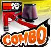K&N® Air Filter + CPT® Cold Air Intake System (Red) - 04-06 Mitsubishi Lancer Ralli Art 2.4L 4cyl (MT)