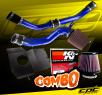 K&N® Air Filter + CPT® Cold Air Intake System (Blue) - 08-15 Mitsubishi Lancer Turbo Evolution X Evo 10 (With Upper Intercooler Pipping)