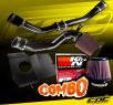 K&N® Air Filter + CPT® Cold Air Intake System (Black) - 08-15 Mitsubishi Lancer Turbo Evolution X Evo 10 (With Upper Intercooler Pipping)