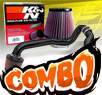 K&N® Air Filter + CPT® Cold Air Intake System (Black) - 98-02 Chevy Cavalier 2.2L 4cyl