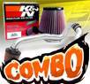 K&N® Air Filter + CPT® Cold Air Intake System (Polish) - 98-02 Chevy Cavalier 2.2L 4cyl