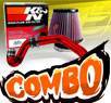 K&N® Air Filter + CPT® Cold Air Intake System (Red) - 02-04 Ford Focus SVT 2.0L 4cyl