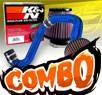 K&N® Air Filter + CPT® Cold Air Intake System (Blue) - 01-05 Honda Civic EX 1.7L 4cyl (MT)