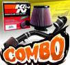 K&N® Air Filter + CPT® Cold Air Intake System (Black) - 01-05 Honda Civic DX/LX 1.7L 4cyl (MT)