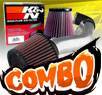 K&N® Air Filter + CPT® Cold Air Intake System (Polish) - 08-12 Chevy Malibu 2.4L 4cyl (with Air Pump)