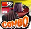 K&N® Air Filter + CPT® Cold Air Intake System (Red) - 08-12 Chevy Malibu 2.4L 4cyl (with Air Pump)