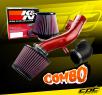 K&N® Air Filter + CPT® Cold Air Intake System (Red) - 08-12 Chevy Malibu 2.4L 4cyl (Without Air Pump)