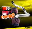 K&N® Air Filter + CPT® Cold Air Intake System (Polish) - 91-99 Saturn S-Series DOHC 1.9L 4cyl