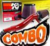 K&N® Air Filter + CPT® Cold Air Intake System (Red) - 05-10 Jeep Grand Cherokee 3.7L V6