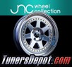 JNC Wheels - 17&quto; JNC048 Silver Machine Face Gold Rivet Rim - 4x100 - 17x8 inch (1 Single Wheel Only)