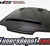 VIS GT 500 Style Carbon Fiber Hood - 87-93 Ford Mustang 