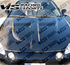 VIS Xtreme GT Style Carbon Fiber Hood - 93-97 Honda Del Sol 2dr