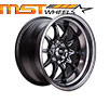 MST Wheels MT11 (Set of 4) - Universal 15x8.0 Matte Black w/Matte Black Lip (4x100/4x114.3, ET+0)