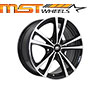MST Wheels Saber (Set of 4) - Universal 16x7.0 Glossy Black w/Machined Face (5x114.3, ET+45)