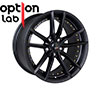 Option Lab Wheels S409 (Set of 4) - Universal 18x9.5 Matte Black w/Gold Rivets (5x100, ET+35)