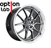 Option Lab Wheels S718 (Set of 4) - Universal 19x9.5 Nightfall Grey w/Machined Lip (5x114.3, ET+35)