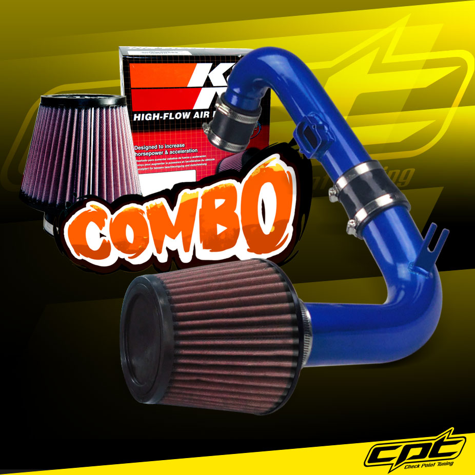 For 1115 Chevy Cruze Turbo 1.4L 4cyl Blue Cold Air Intake + K&N Air